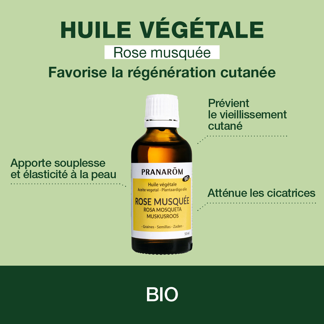 Huile Végétale de Rose musquée - Bio